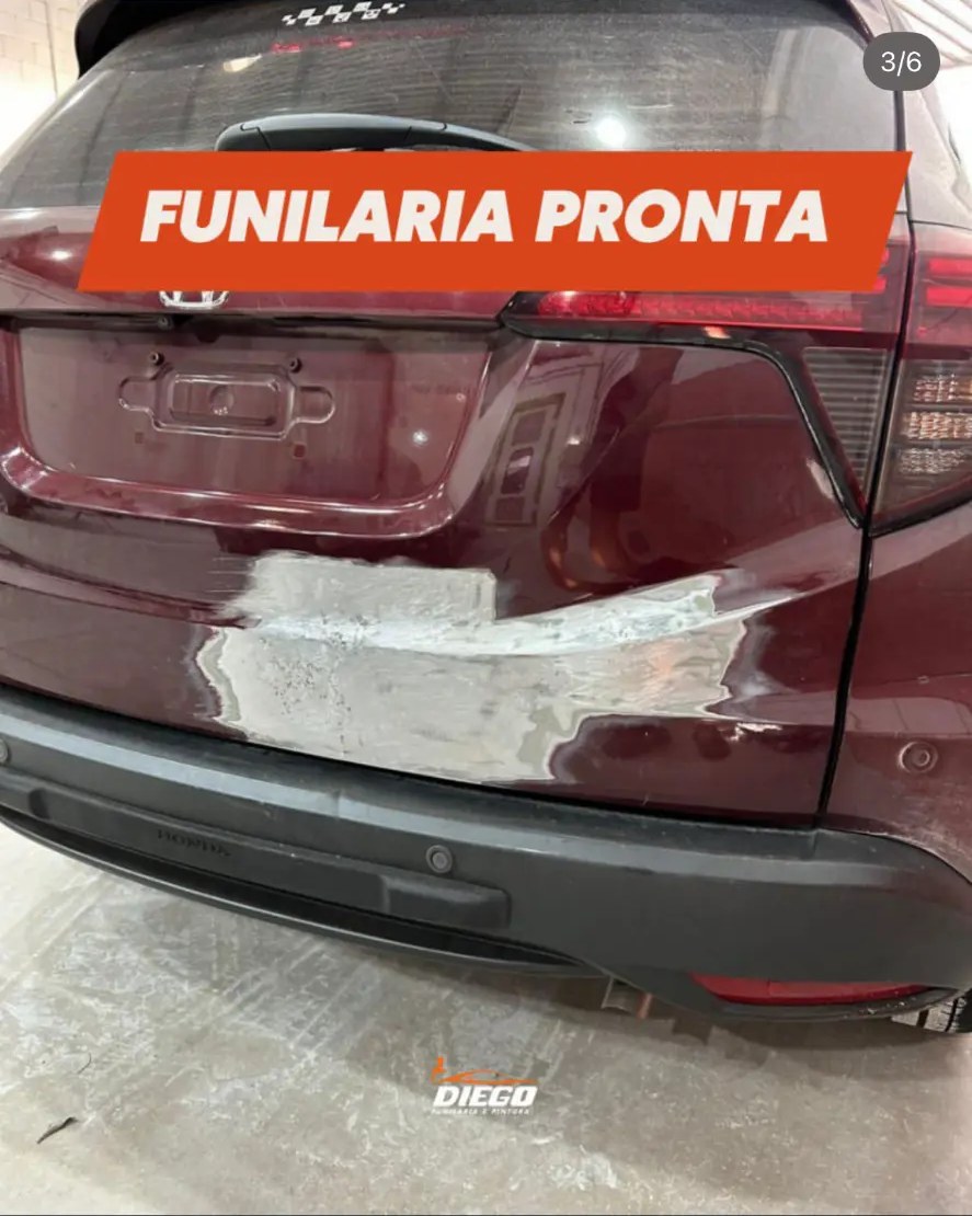 Funilaria pronta antes da preparação para pintura